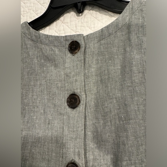 Madewell Sleeveless Linen Dress with Button Back XS - Picture 4 of 5